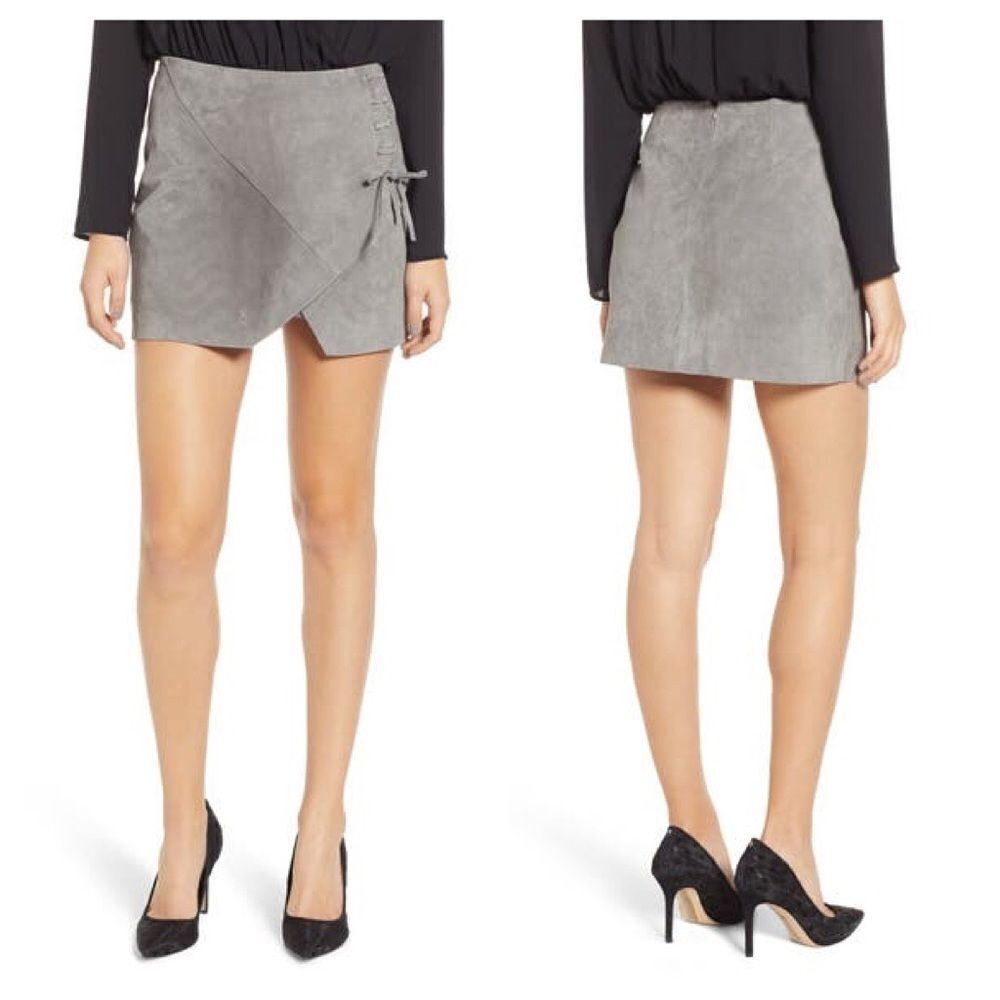 Blank NYC Lace-Up Suede Miniskirt Size 26 & 27